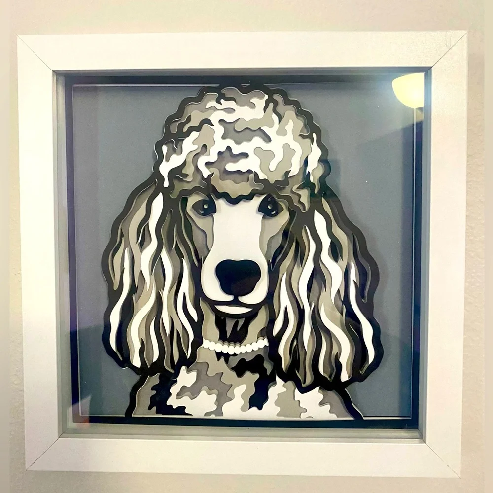 3D Poodle Shadowbox - Picture 7 of 8